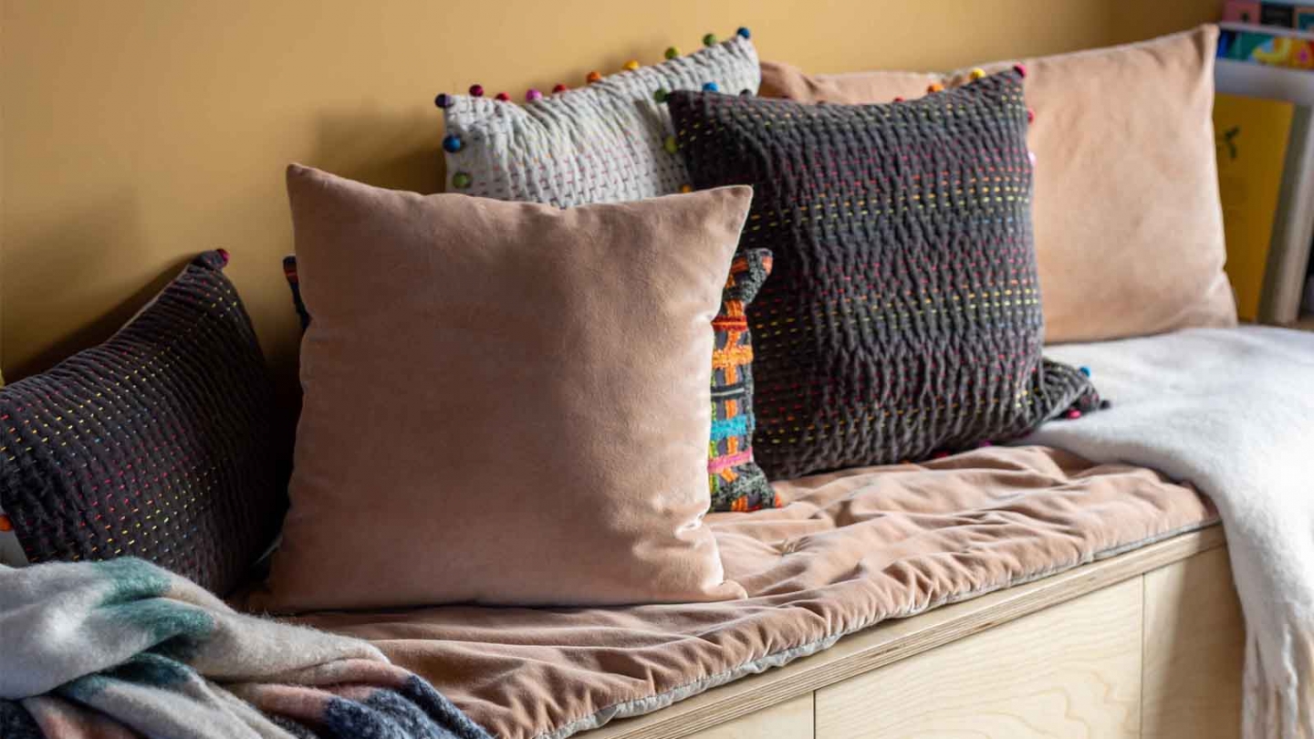 Plaid multicolore châtaigne 130 x 160 cm - Isabel