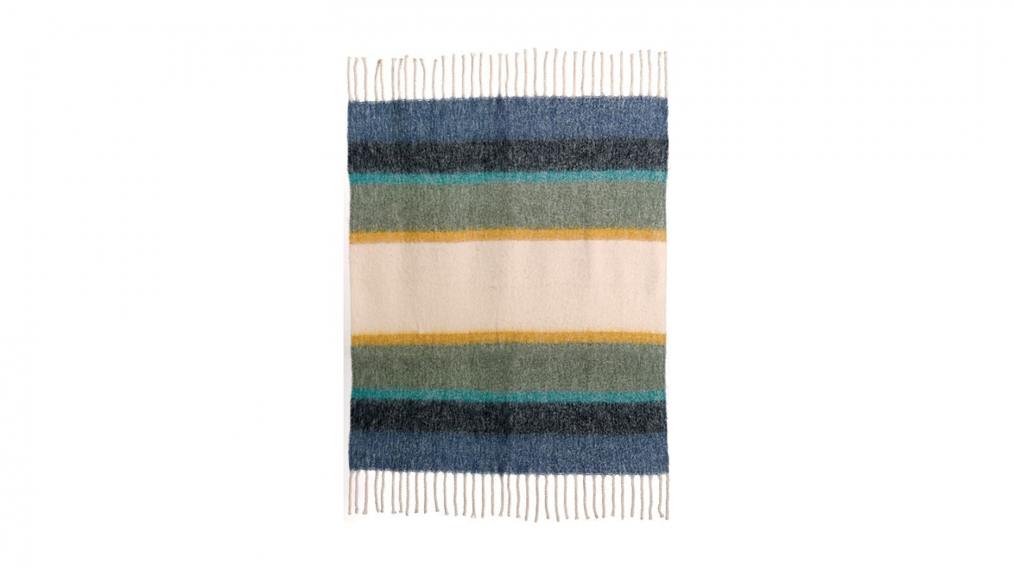 Plaid vert mousse 130 x 160 cm - Isabel