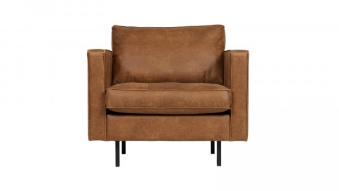 Fauteuil en cuir cognac - Rodéo Classic