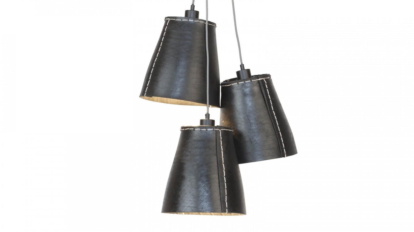 Suspension 3 abats jour noir L - Collection Amazon - Good&Mojo