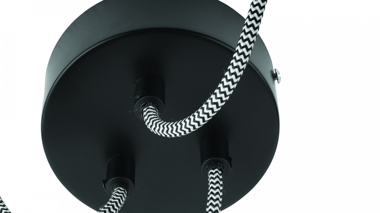Suspension 3 abats jour noir L - Collection Amazon - Good&Mojo