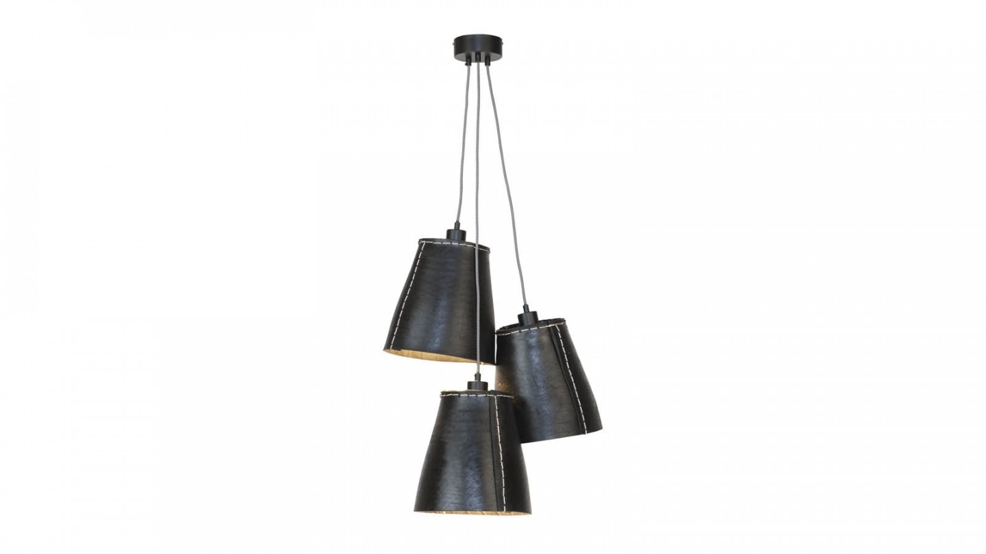 Suspension 3 abats jour noir L - Collection Amazon - Good&Mojo