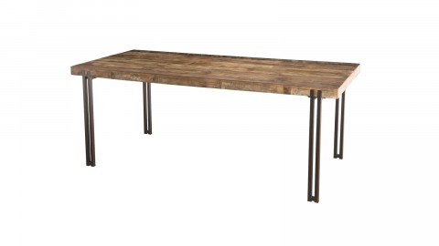 Table à manger en teck recyclé acacia et métal - Athena
