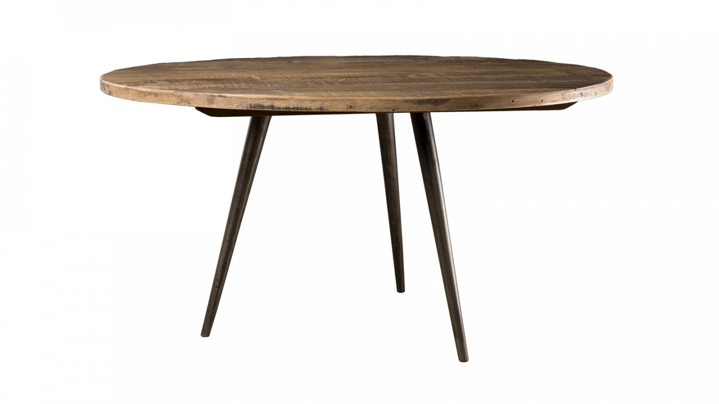 Table basse 75x75cm en teck recyclé et métal - Collection Sixtine
