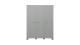 Armoire 3 portes en pin massif gris béton - Dennis