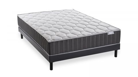 Ensemble matelas mémoire + sommier 180x200 - Mousse ergo, mousse HR 35kg et mousse effet mémoire de forme - Memo Prestige