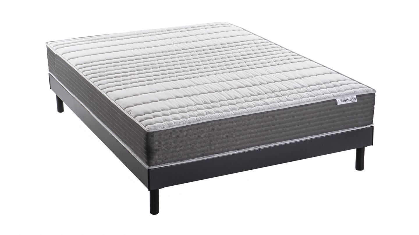 Ensemble matelas mémoire + sommier 180x200 Memo Supreme Hbedding - Mousse ergonomique et mousse effet mémoire de forme