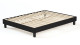 Sommier à lattes 140x190 tissu déco noir - Axel