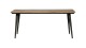 Table à manger 220 cm en bois naturel piètement en métal noir - Guild