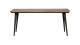 Table à manger 220 cm en bois naturel piètement en métal noir - Guild