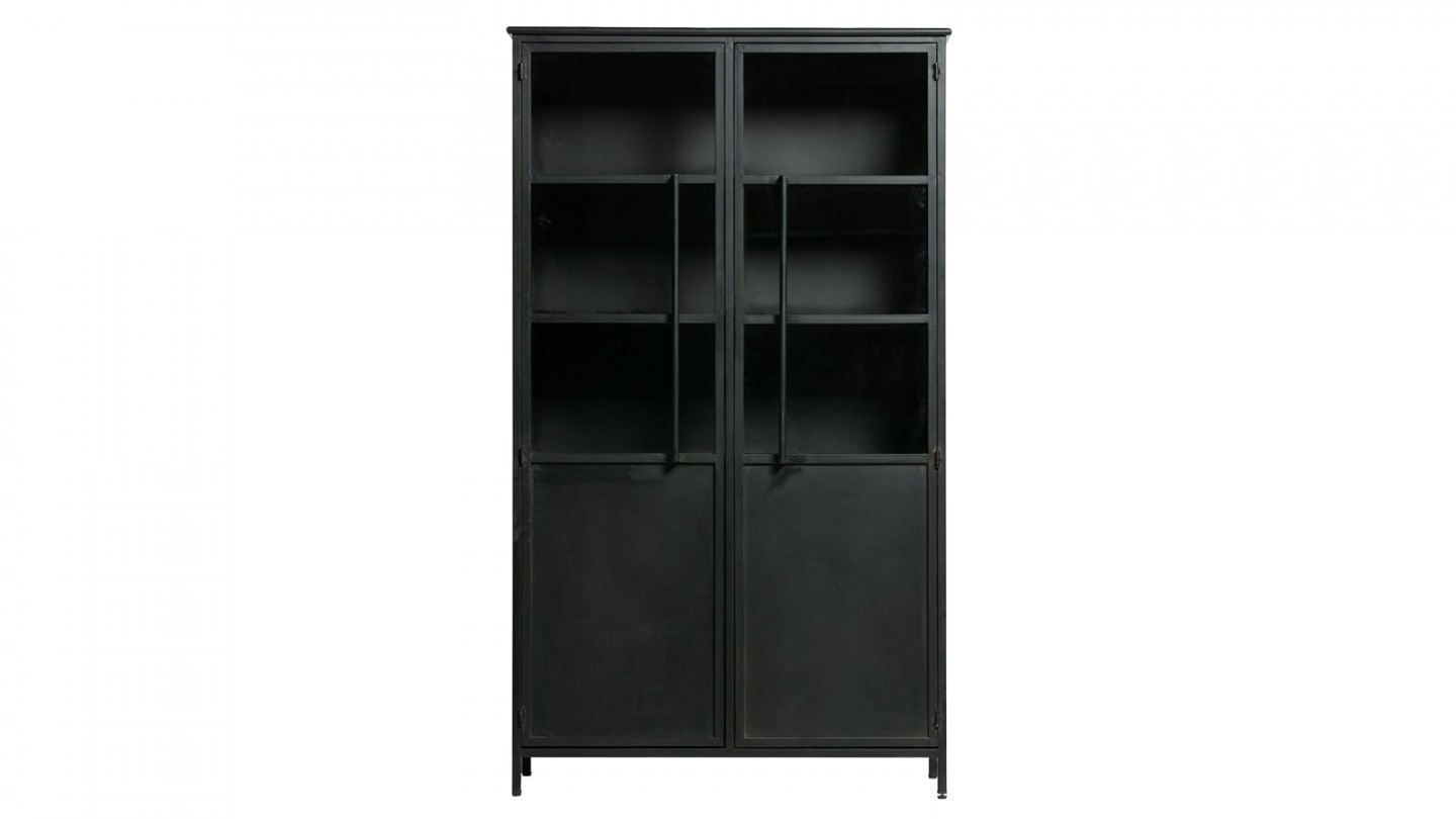 Vitrine 2 portes en métal noir mat - Collection Exhibit - BePureHome