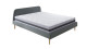 Ensemble matelas mémoire 180x200 + Lit gris foncé + sommier à lattes - Mousse HD + Mémoire de forme - Memo Luxe