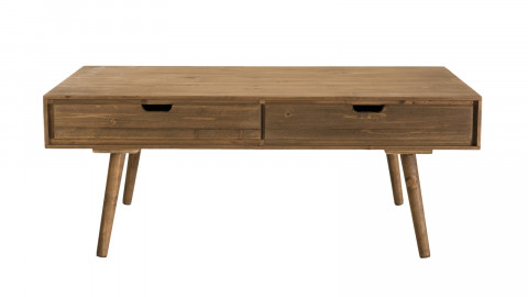 Table basse scandinave 4 tiroirs en pin - Andy