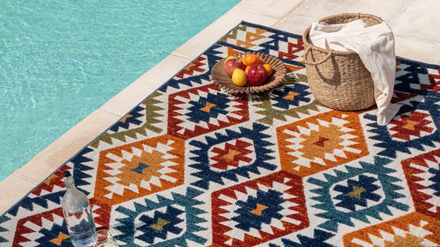 Tapis d'extérieur scandinave Multicolore 200x290cm - Collection Joe