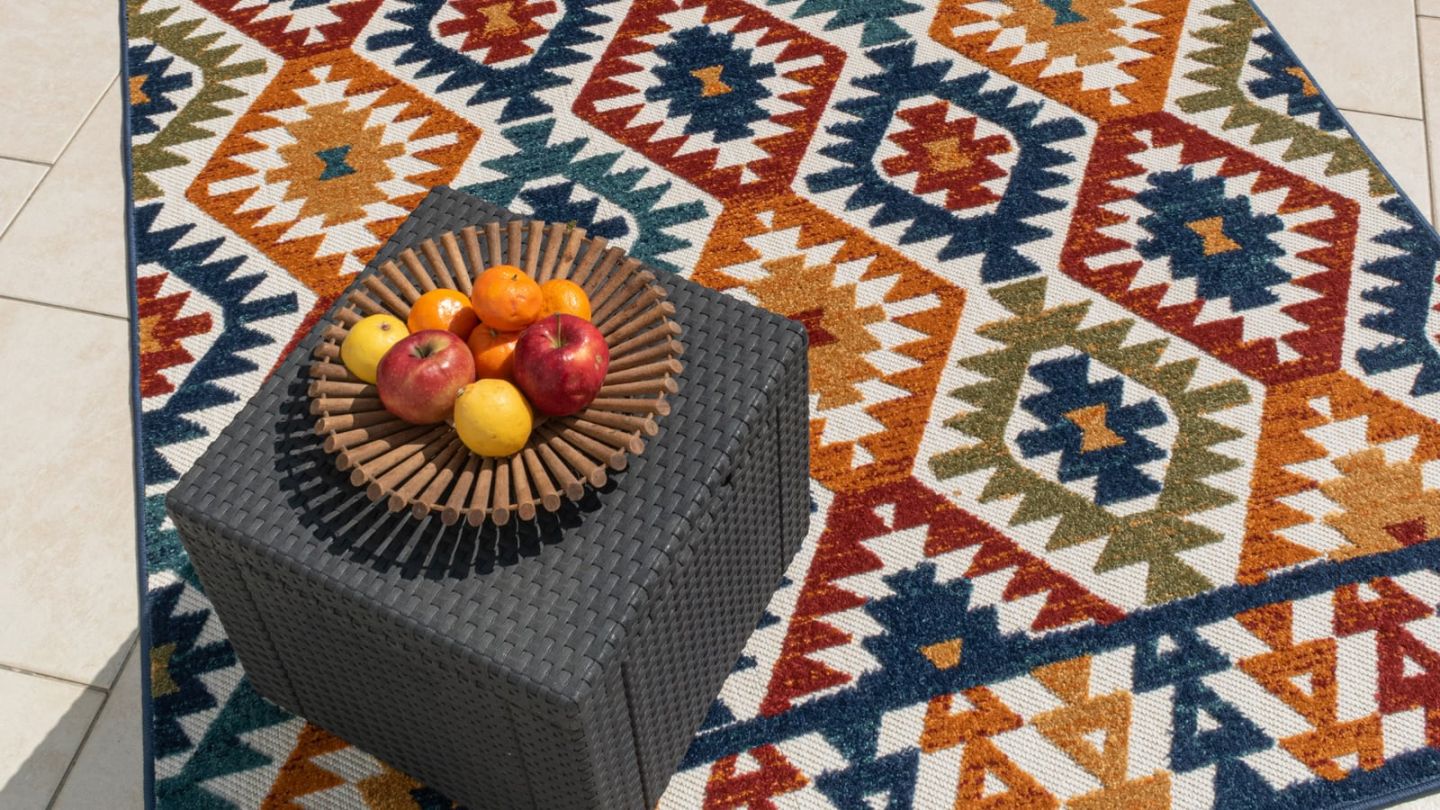 Tapis d'extérieur scandinave Multicolore 200x290cm - Collection Joe