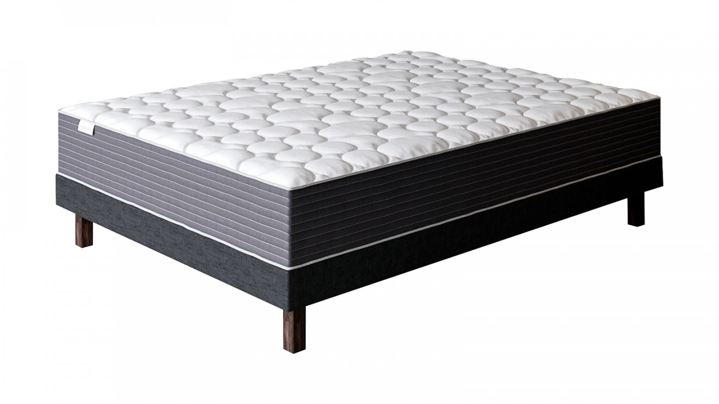 Matelas ressorts ensachés 140x190 Spring Plus Hbedding - Mousse à mémoire de forme et ressorts ensachés.