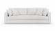 Canapé 4 places en tissu beige ivoire + 4 coussins - Denver