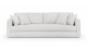 Canapé 4 places en tissu beige ivoire + 4 coussins - Denver