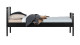 Lit enfant 90x200 en métal noir - Mees