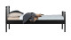 Lit enfant 90x200 en métal noir - Mees