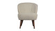 Fauteuil en tissu teddy écru Sara - Sara
