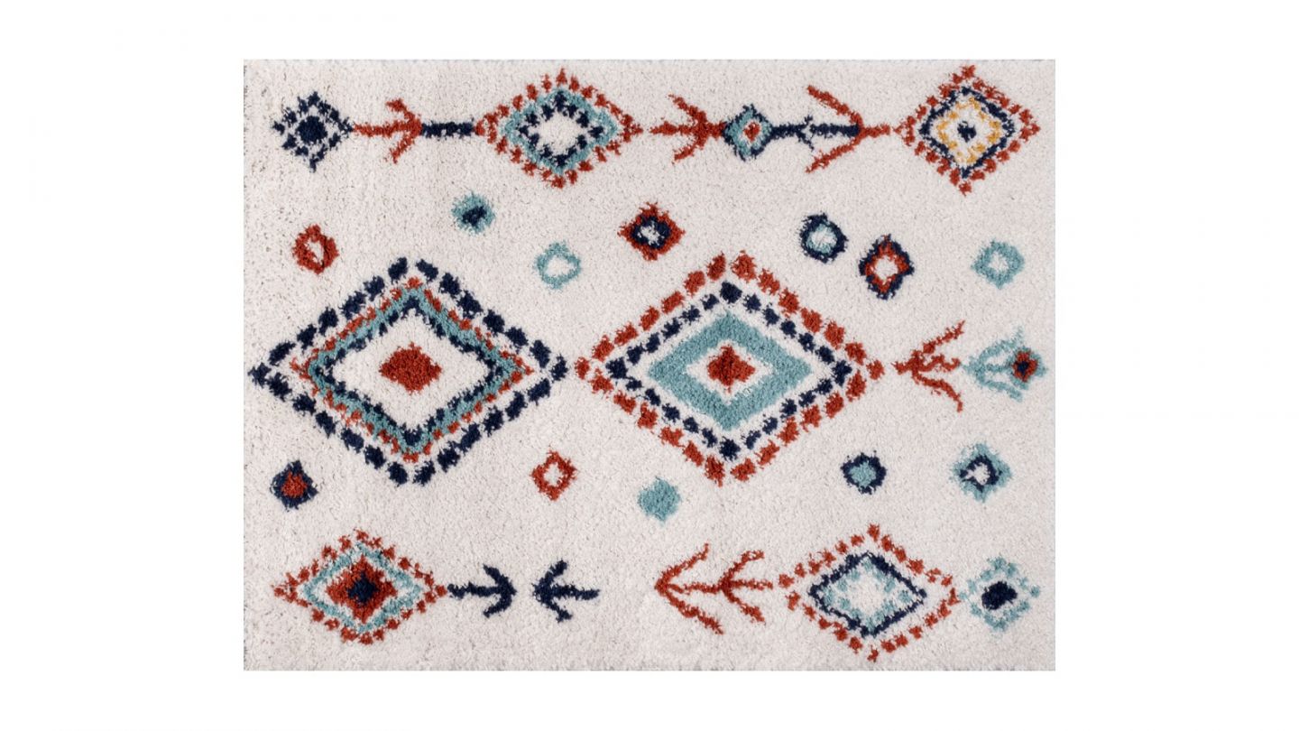 Tapis shaggy TIPI 263 multi 160x230cm - Hauteur fil 30 mm - Denstité 1800 gr/m2 - 100% polypropylène
