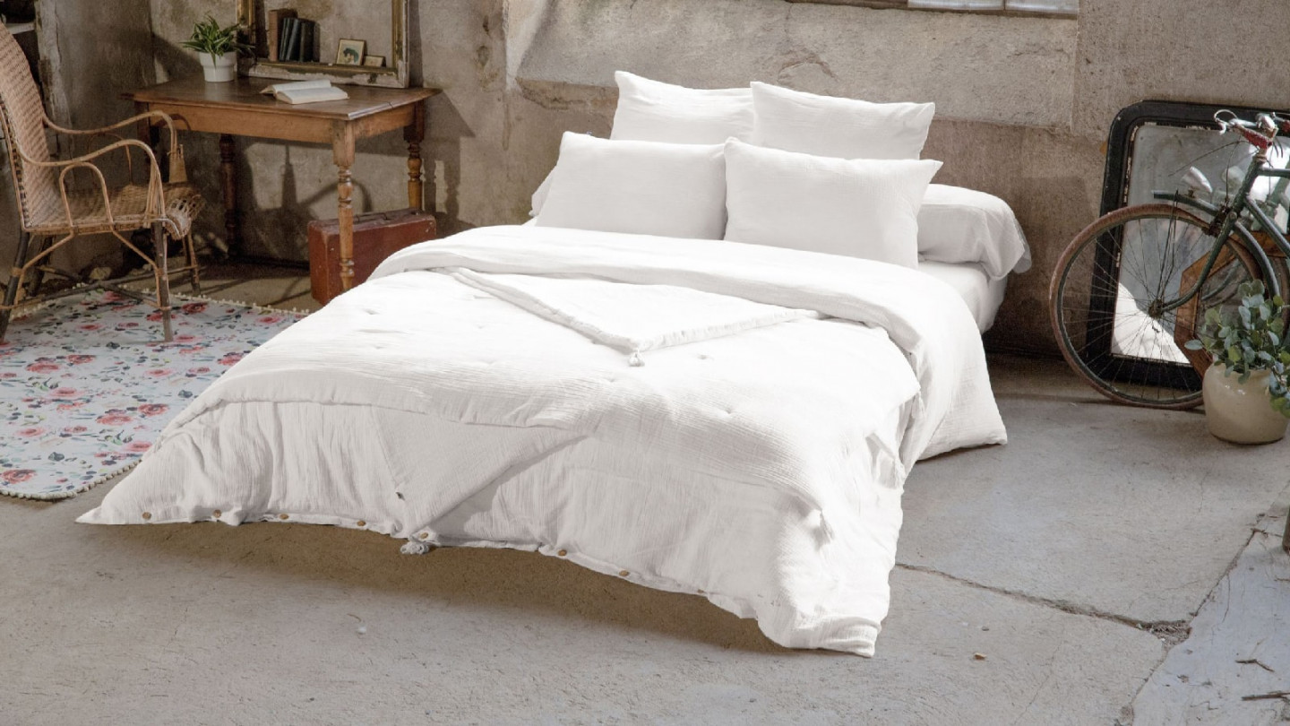 HOUSSE DE COUETTE 260x240CM 100% GAZE DE COTON -CHANTILLY