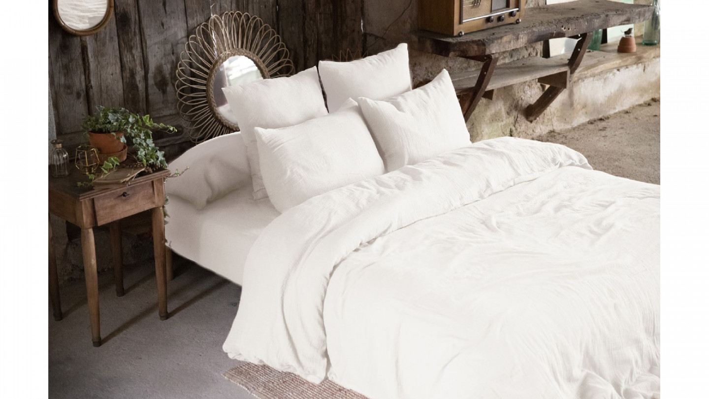 HOUSSE DE COUETTE 260x240CM 100% GAZE DE COTON -CHANTILLY