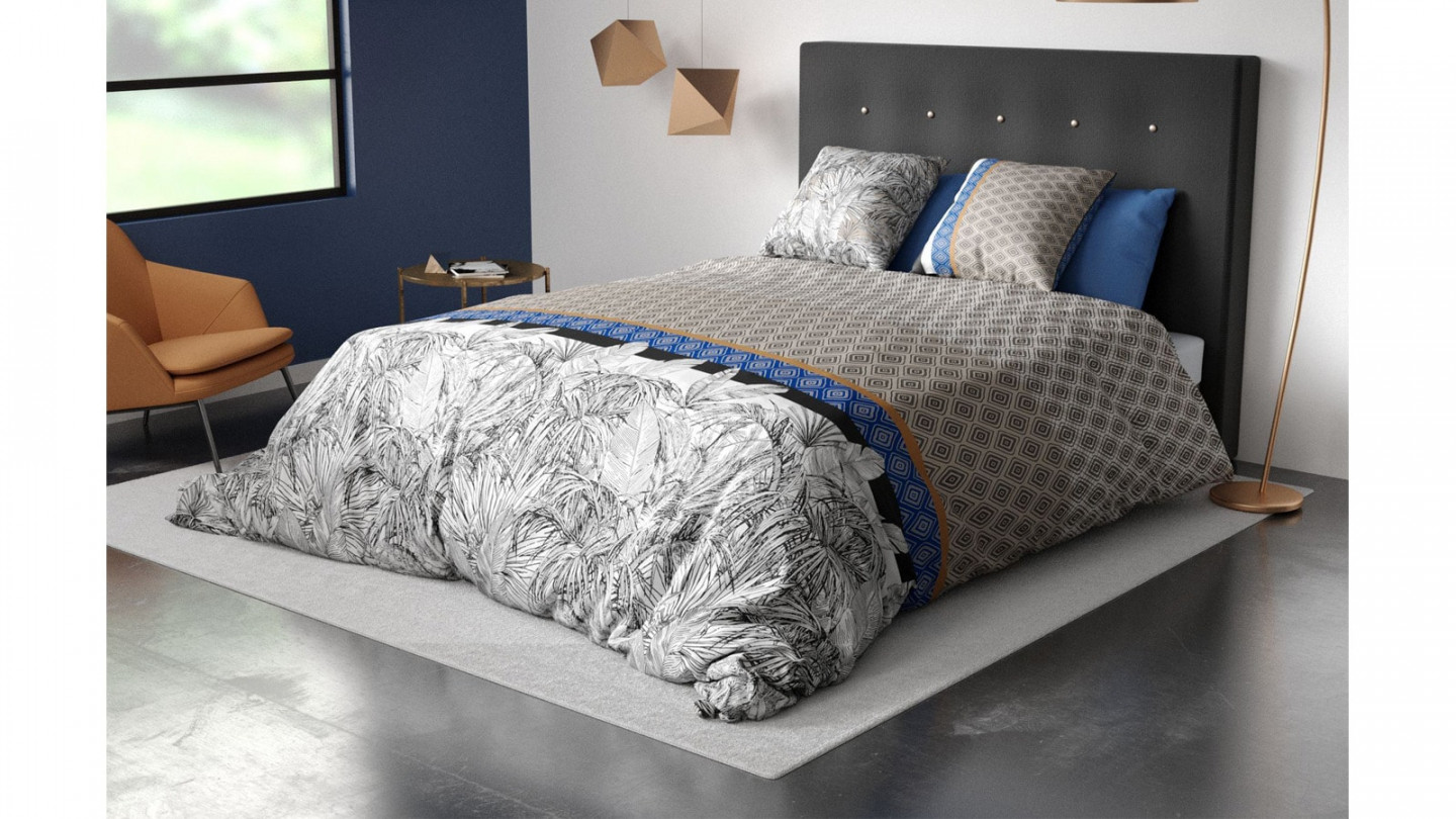 Parure de couette en coton - 57 fils/cm² - 240x220cm - Toki