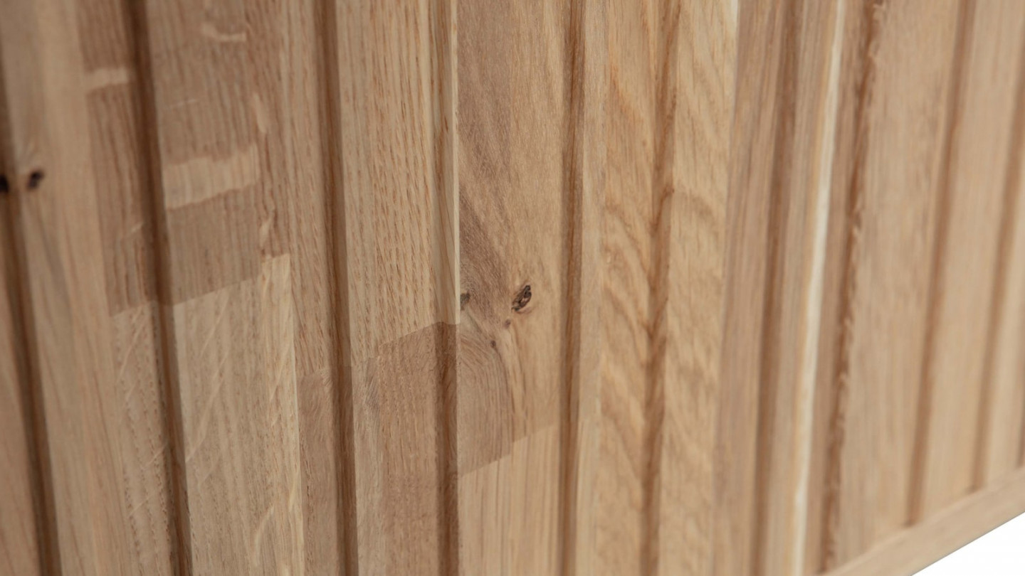 Meuble TV en chêne naturel 150 cm - Gravure -Woood