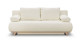 Canapé convertible 3 places avec coffre de rangement en tissu bouclette beige - Laria
