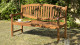 Banc de jardin ovale en teck huilé - Maeva