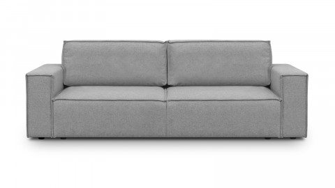 Canapé convertible 3 Places avec coffre de rangement en tissu gris chiné - Harper