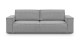 Canapé convertible 3 Places avec coffre de rangement en tissu gris chiné - Harper