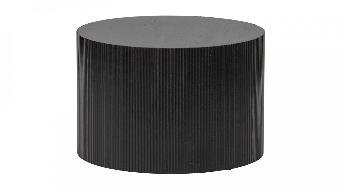 Table basse ronde noir