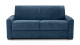 Canapé convertible 3 places en velours côtelé bleu - Ouverture express - Couchage quotidien - Matelas HD 140 x 190 - Anzio