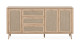 Buffet cannage et effet bois naturel 175 cm - Padang