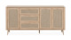 Buffet cannage et effet bois naturel 175 cm - Padang