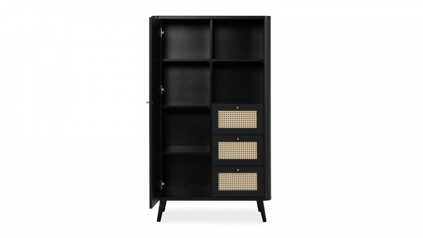 Buffet haut 1 porte 3 tiroirs 2 niches - Padang