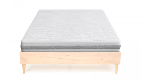 Ensemble lit Paco effet chêne 160x200 + Matelas mousse Clean Confort 16 cm