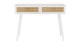 Console blanche 2 tiroirs cannage naturel - Sandro