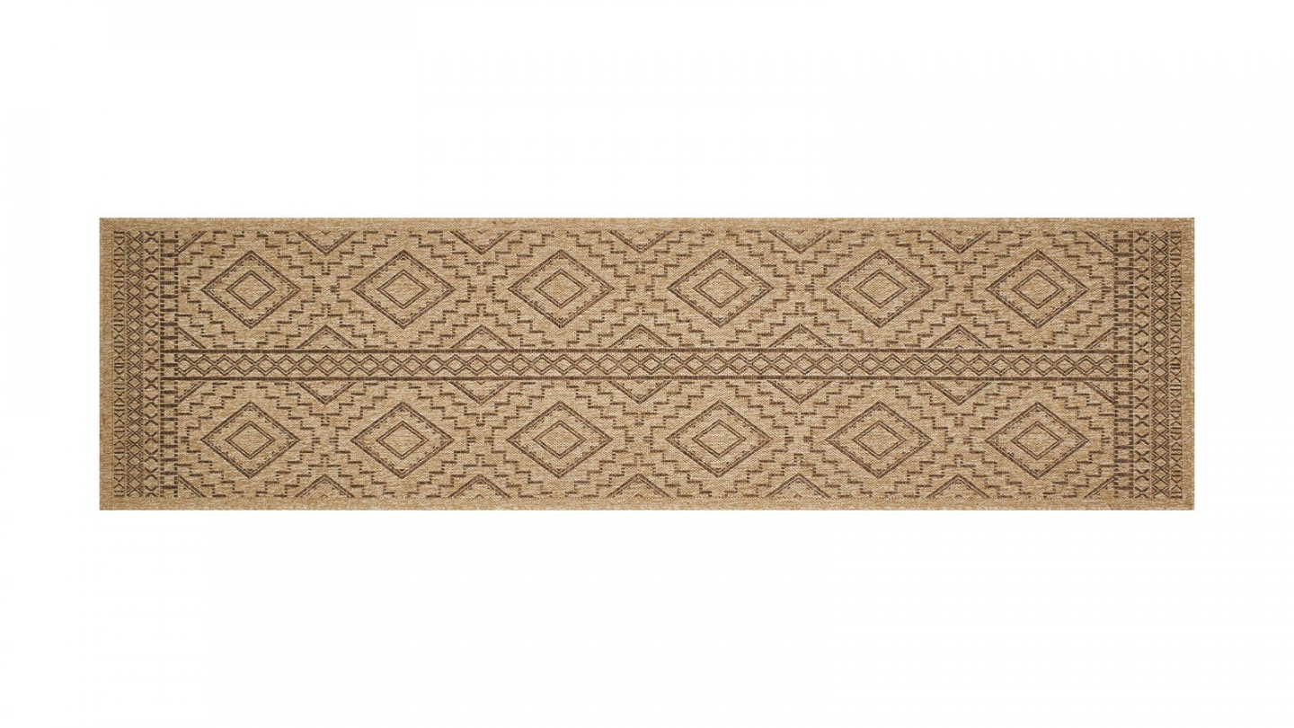Tapis aspect Jute à motifs 60x180 - Izia