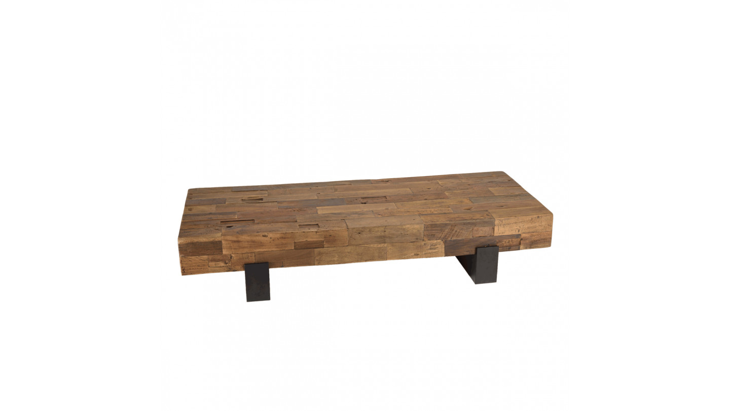 Table basse poutres bois massif MATHIS