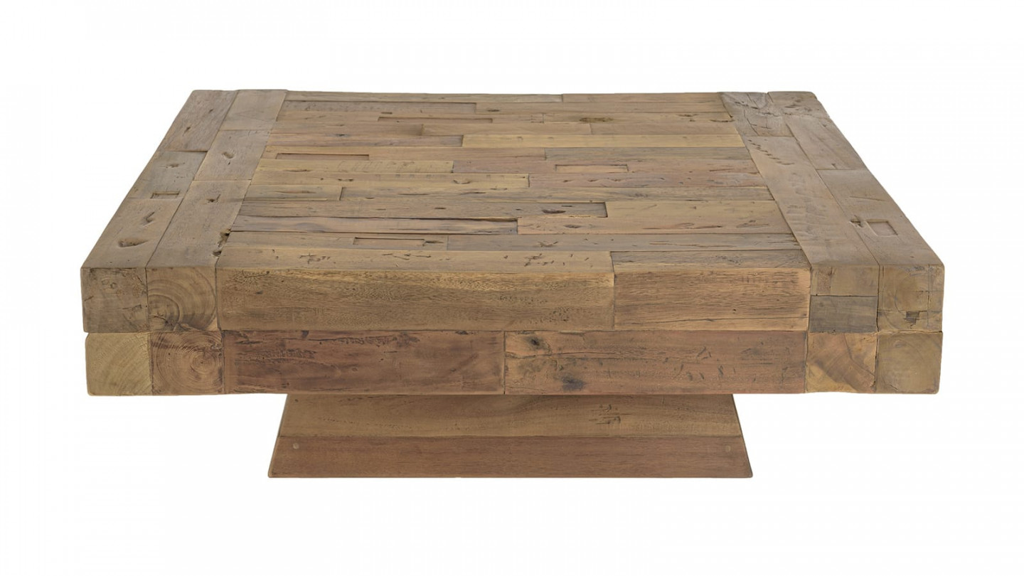 Table basse carrée bois massif - Mathis