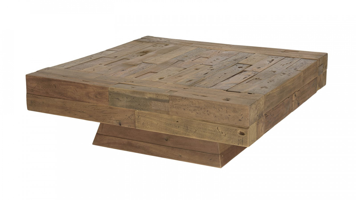 Table basse carrée bois massif - Mathis