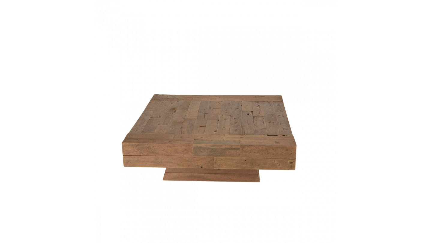 Table basse carrée bois massif - Mathis