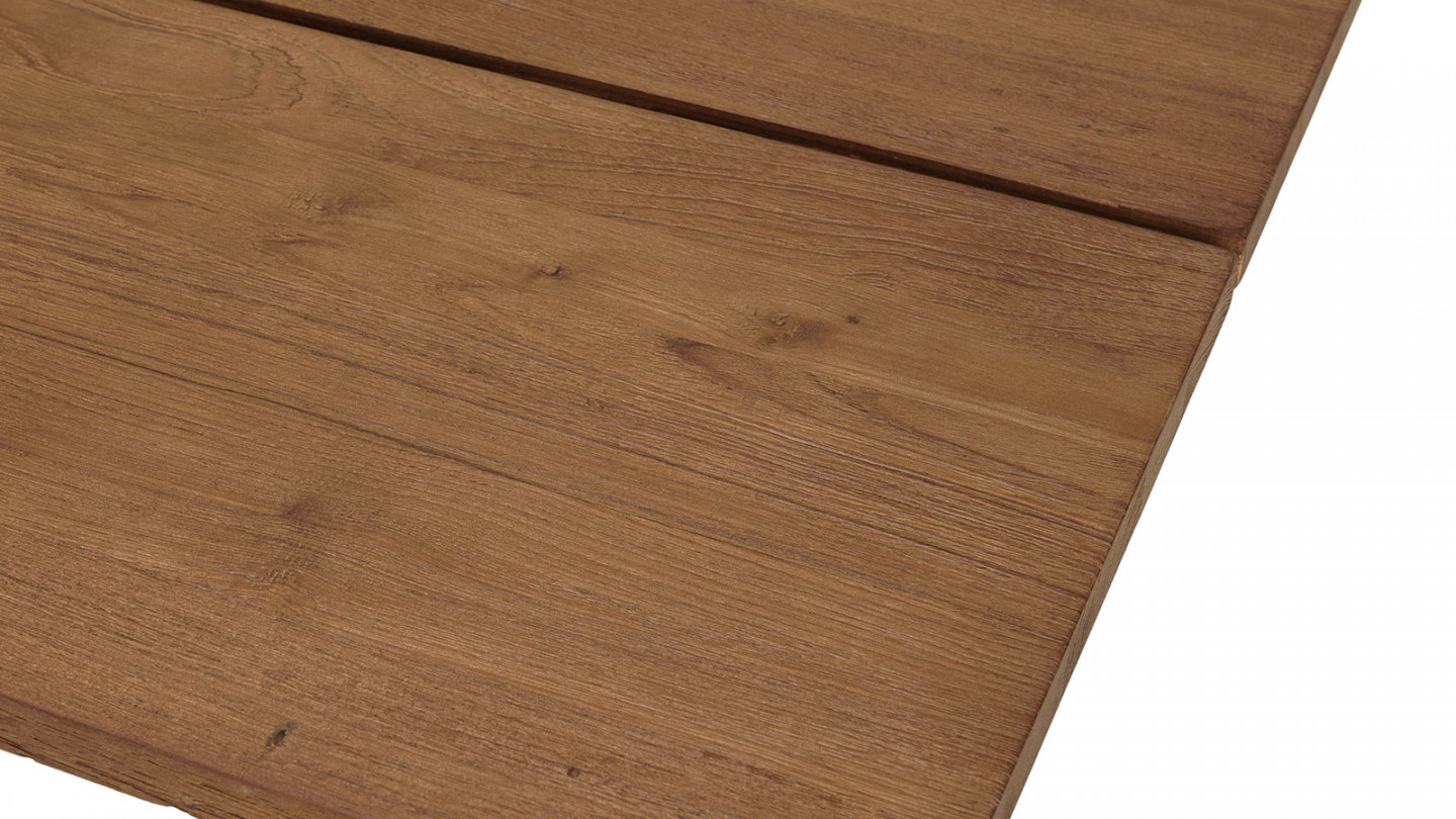 Table basse rectangulaire 140x70cm en bois de teck recyclé SIXTINE