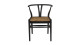 Chaise design noire en teck recyclé dossier arrondi - Sixtine