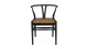 Chaise design noire en teck recyclé dossier arrondi - Sixtine