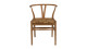 Chaise design marron en teck recyclé dossier arrondi - Sixtine